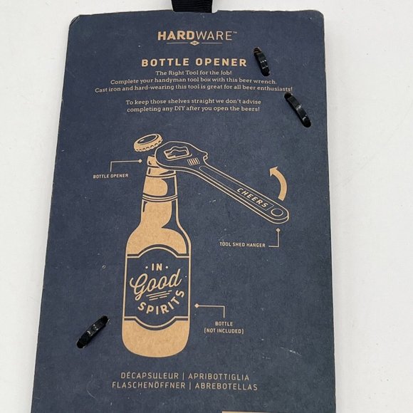 Cast Iron Hardware Novelty Wrench Bottle Opener Gift Man Cave Stocking Stuffer - Picture 9 of 10